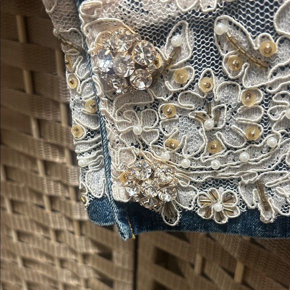 Berek Blue Denim Jacket with Cream Lace Accents - Picture 8 of 8